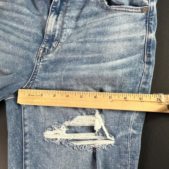 American Eagle Jeans Women's 32x27* Super High Rise Flare Blue Denim Tag 14 S - Picture 14 of 16